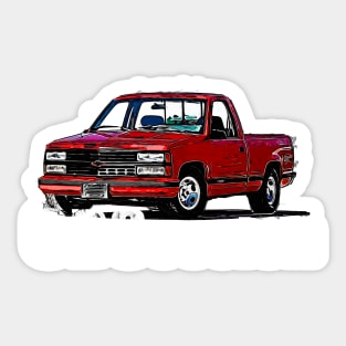 OBS Obsession Chevy C/K trucks General Motors 1988 and 1998 pickup trucks, heavy-duty trucks square body Old body style Sticker